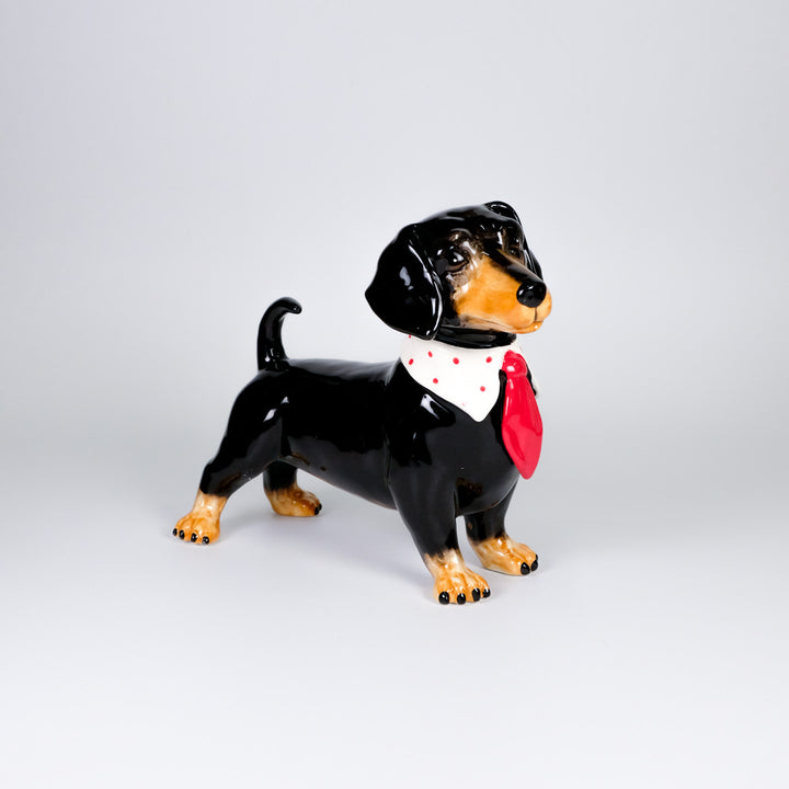 Dachshund Red Tie Figurine