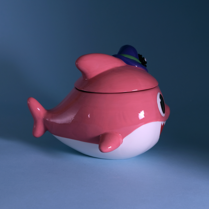 Spooky Mommy Shark Family Figural Container