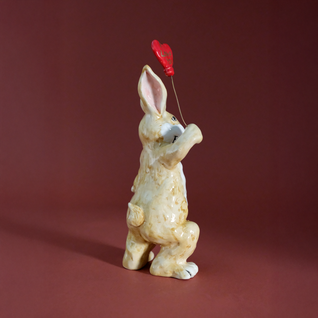 Clayworks Love Bunny Figurine