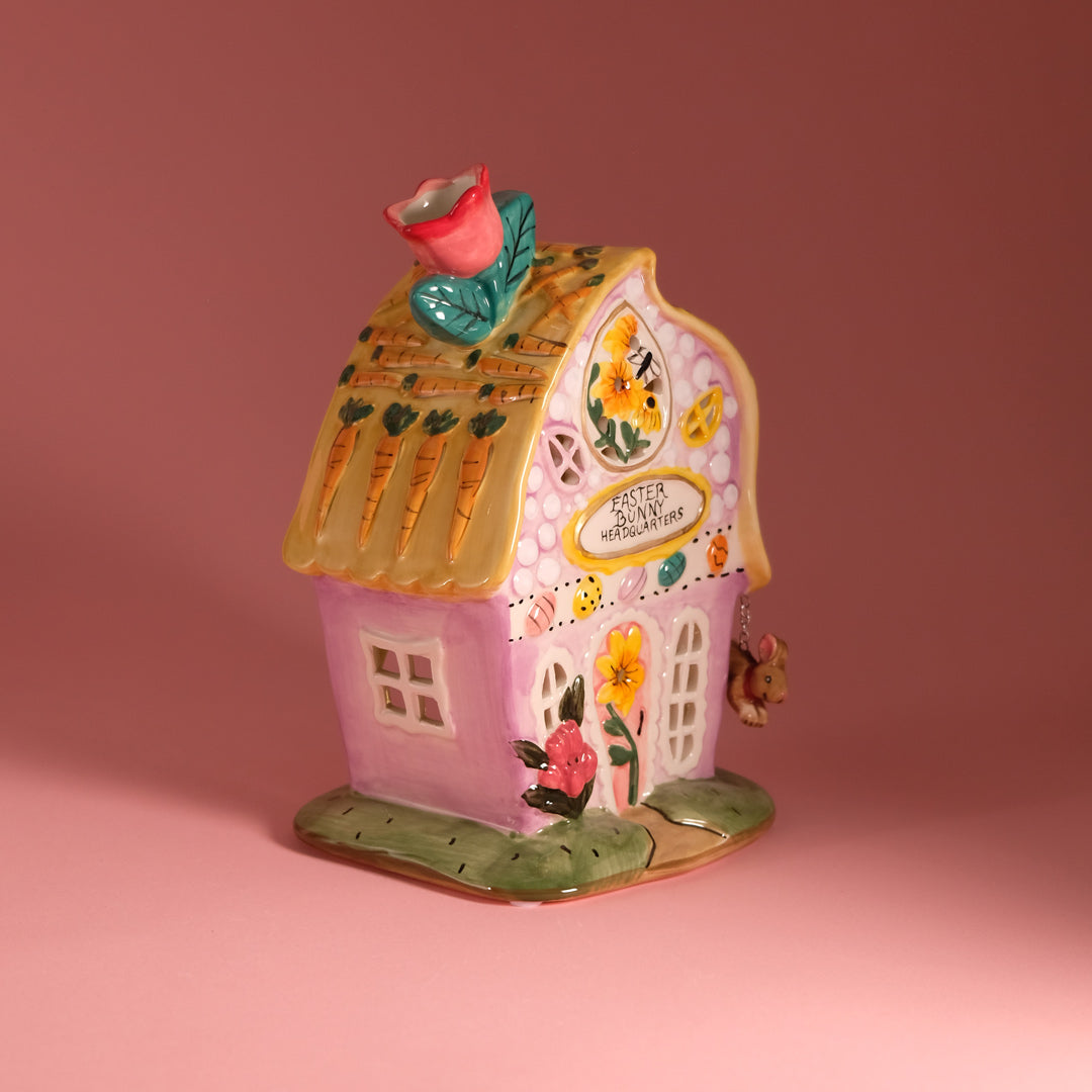 Clayworks Easter Bunny Headquarters Candle House