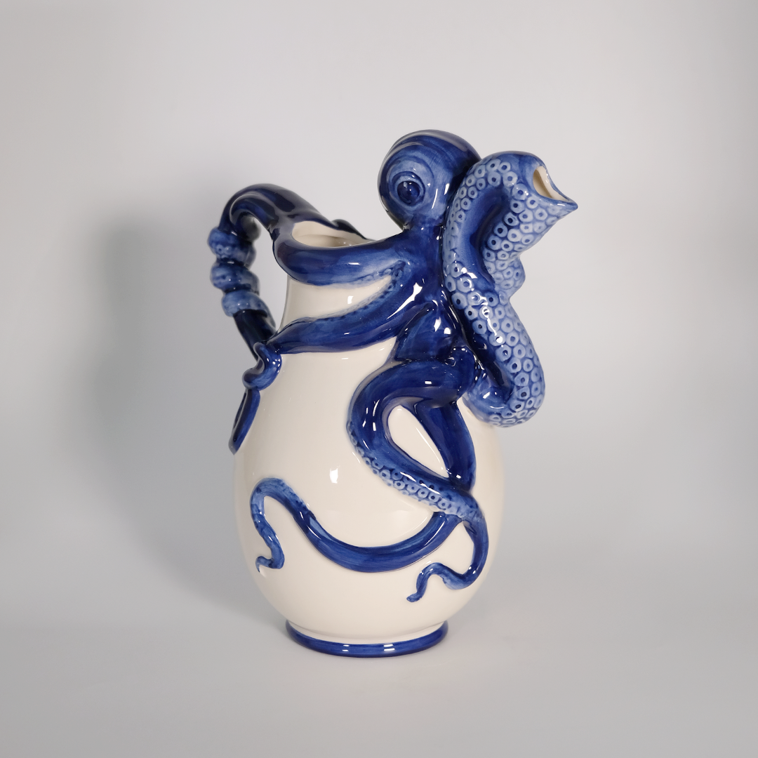 Blue Octopus Pitcher