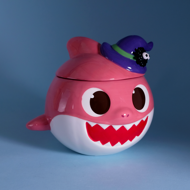 Spooky Mommy Shark Family Figural Container