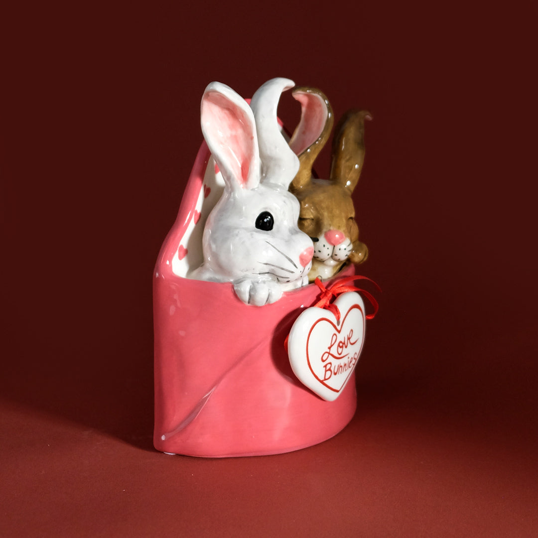 Love Bunnies Envelope Figurine