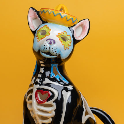 Clayworks Halloween Day of the Dead Dog Figurine