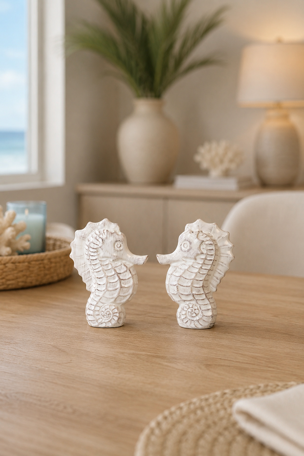 White Seahorse Salt & Pepper Set