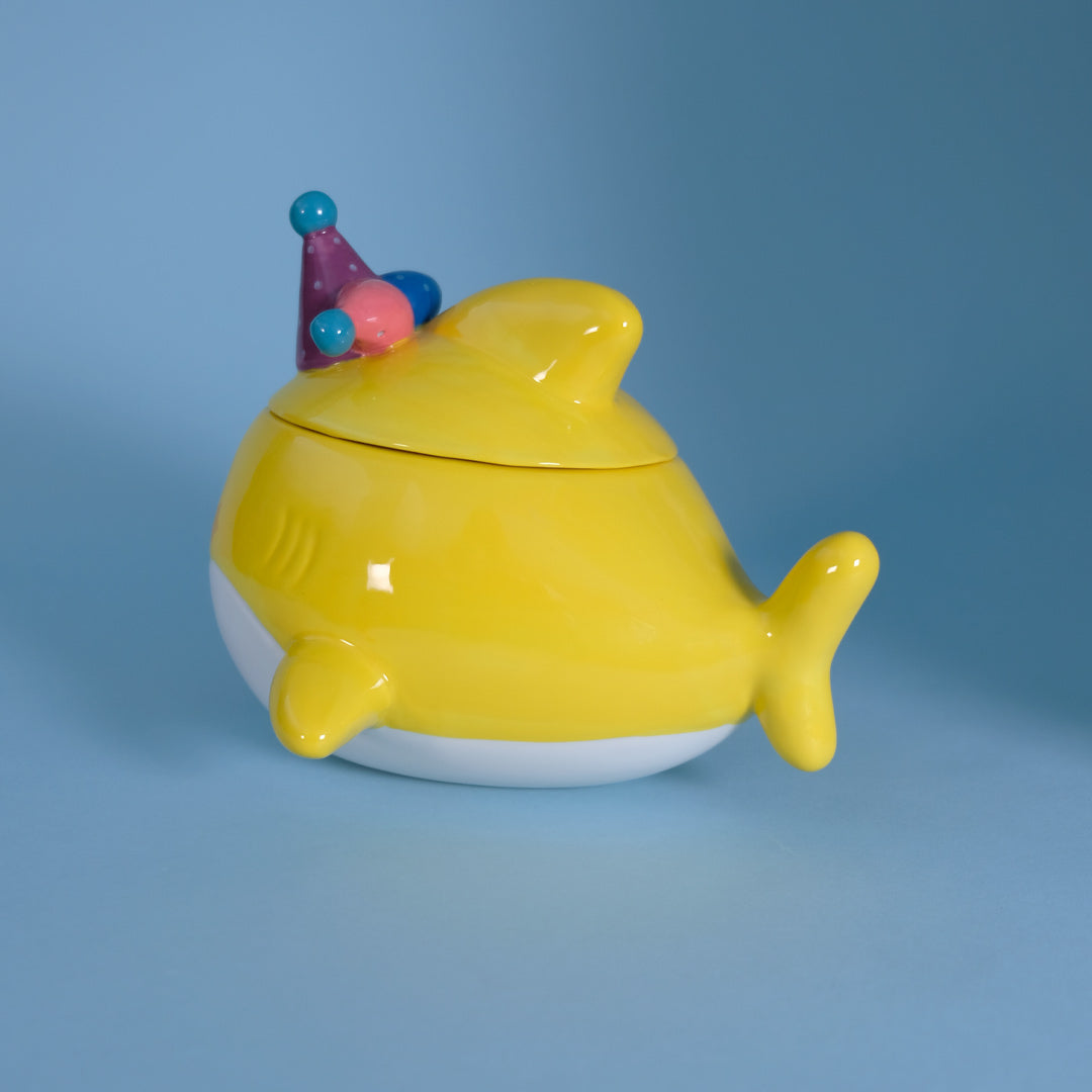 Spooky Baby Shark Family Figural Container