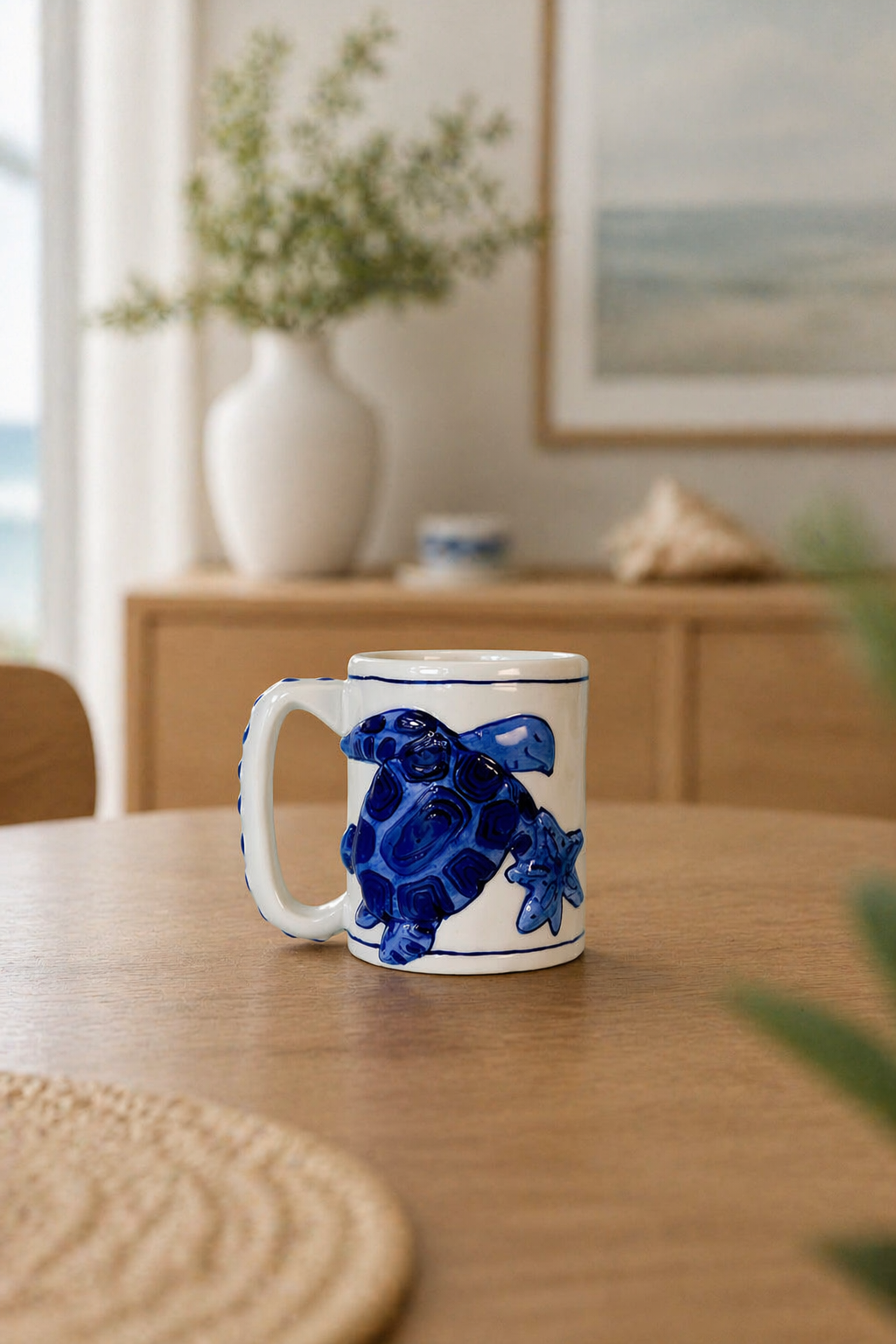 MAGIC SEA TURTLE MUG - COBALT BLUE