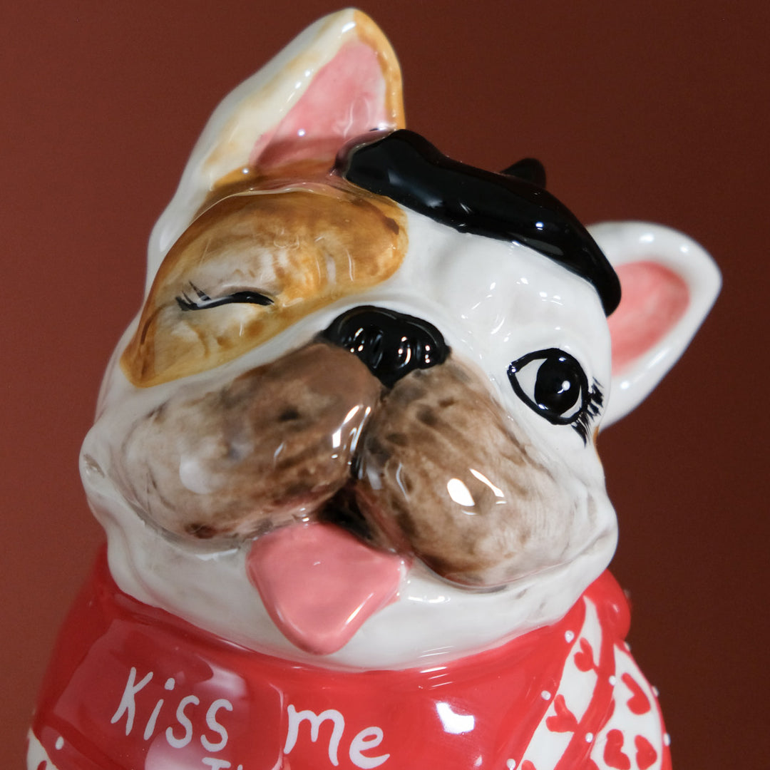 Black Stripe French Bulldog Figurine