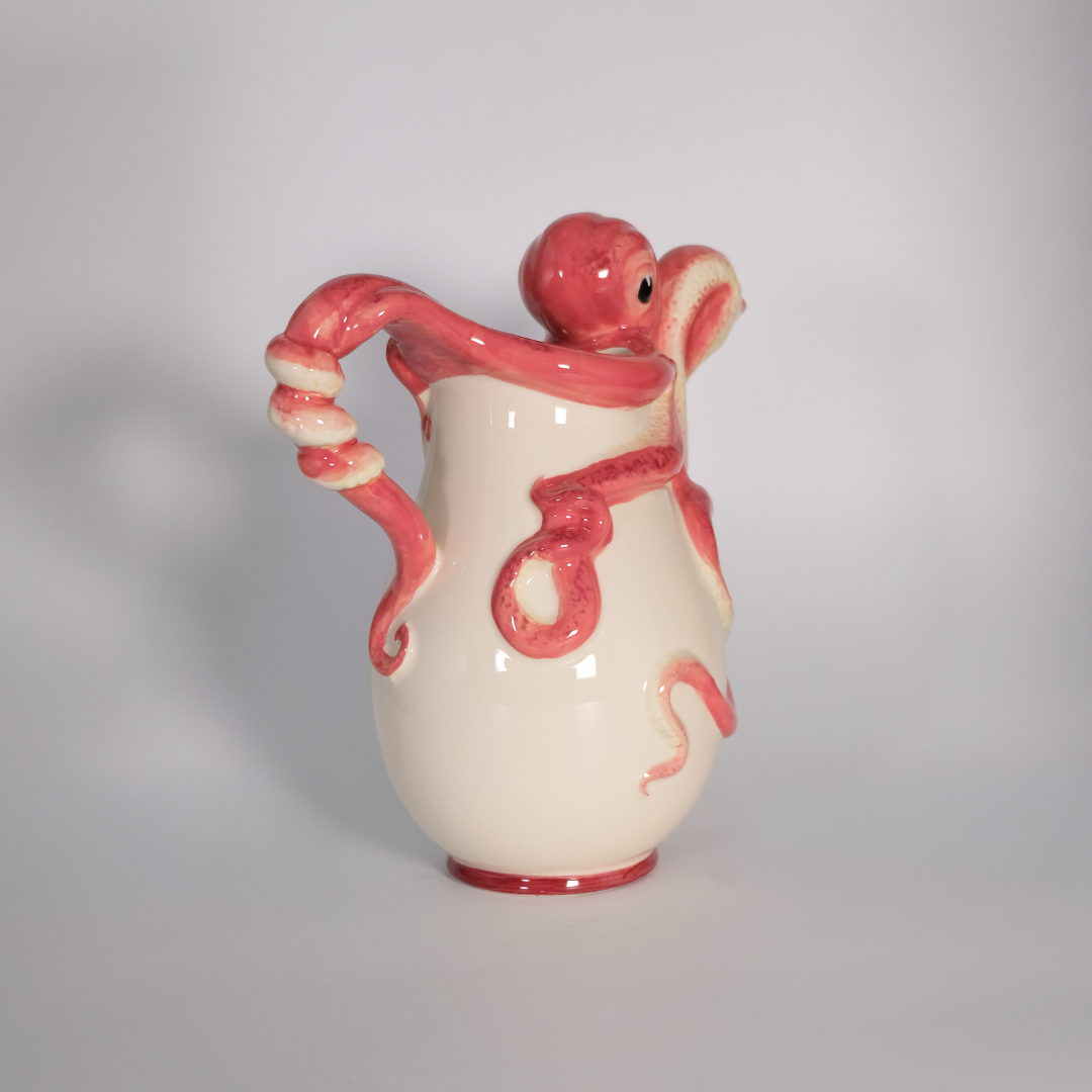 Red Octopus Pitcher