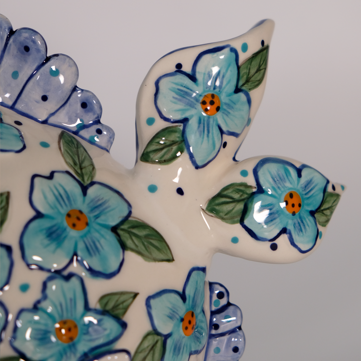 Flower Fish Figurine - Blue