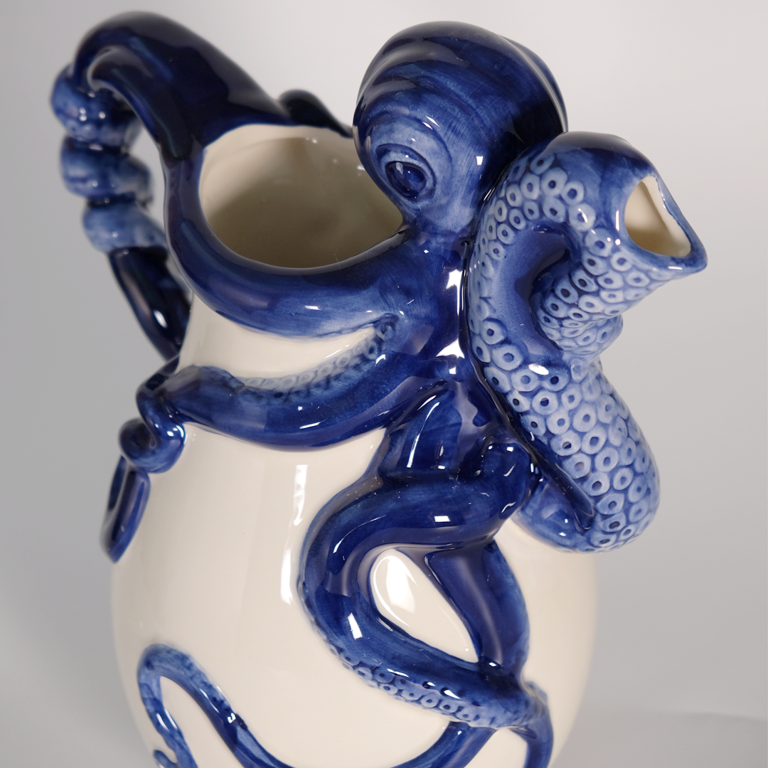 Blue Octopus Pitcher