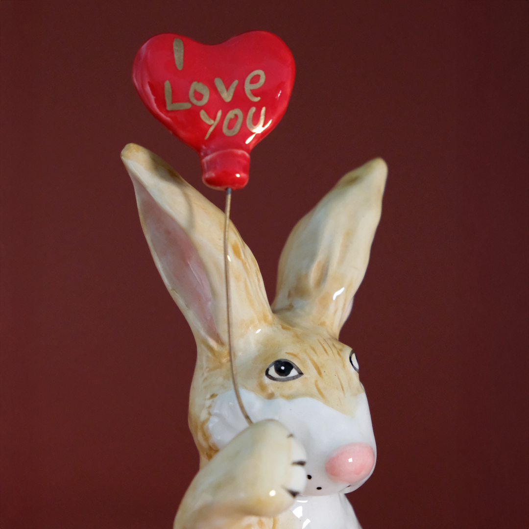Clayworks Love Bunny Figurine