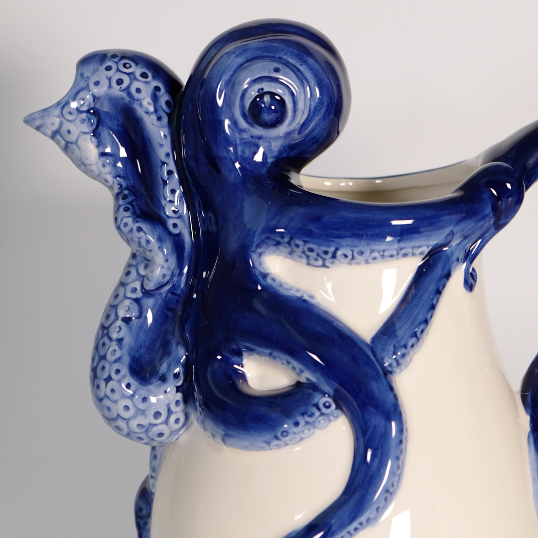 Blue Octopus Pitcher