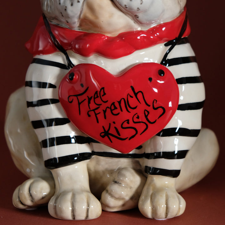 Free French Kisses Bulldog Figurine
