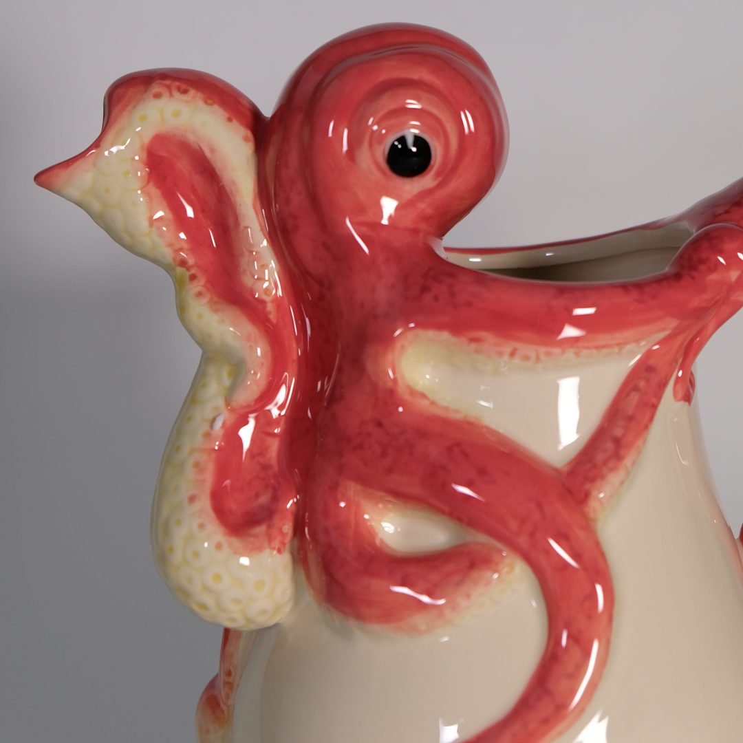 Red Octopus Pitcher