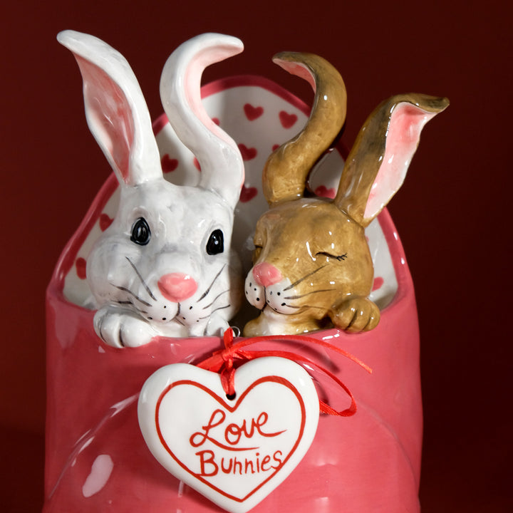 Love Bunnies Envelope Figurine