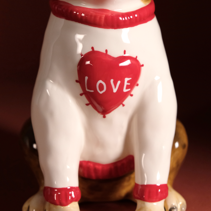 Dog Figurine in White Sweater