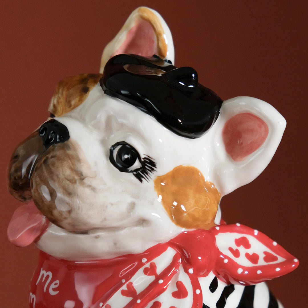 Black Stripe French Bulldog Figurine