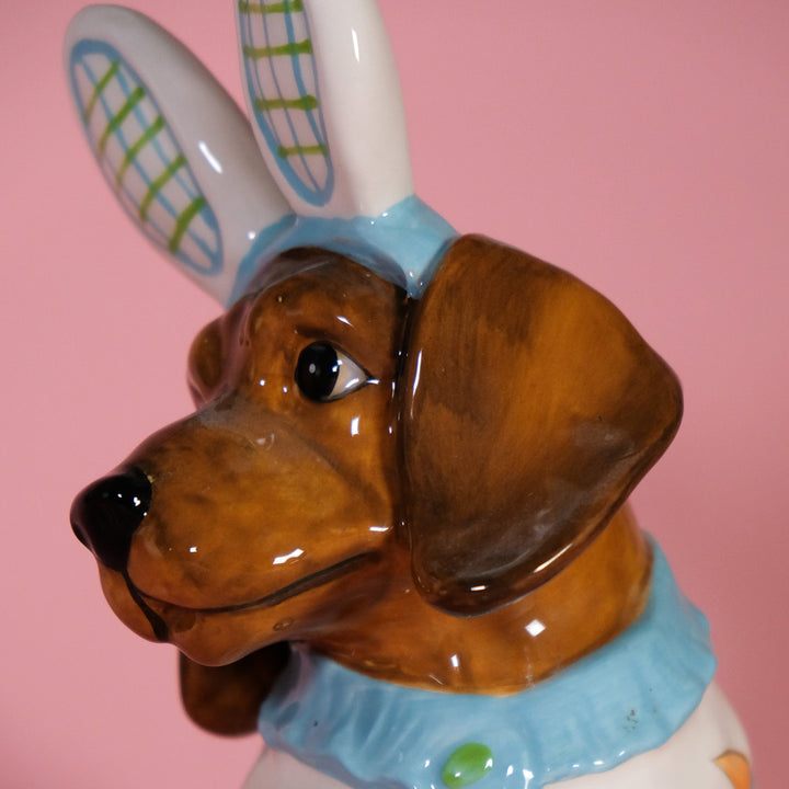 Dashing in Carrots Dachshund Figurine