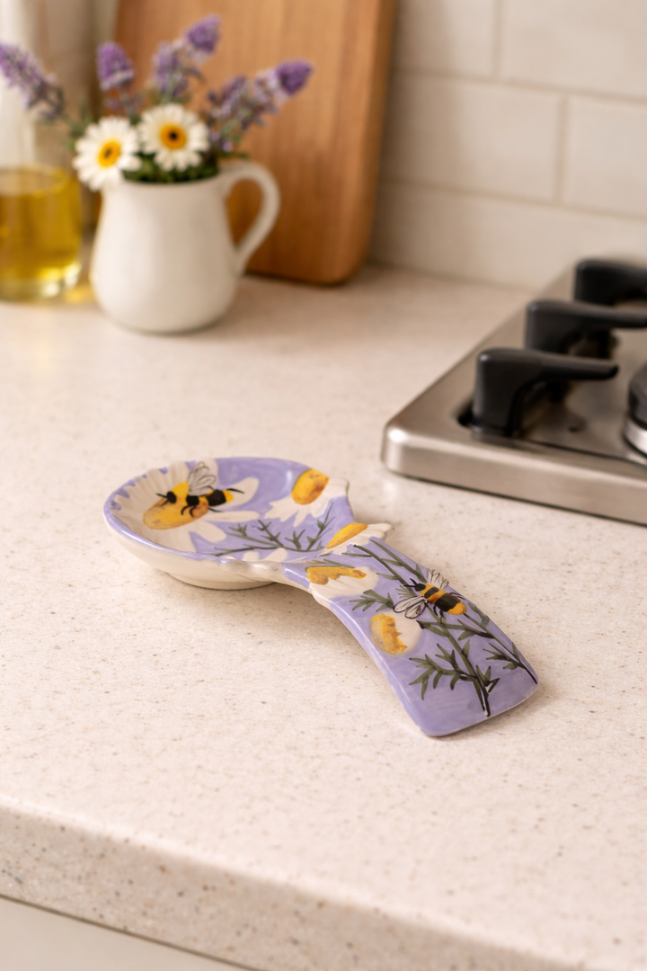 Lavender and Honey Bee Spoon Rest