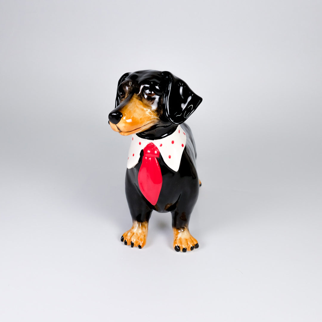Dachshund Red Tie Figurine