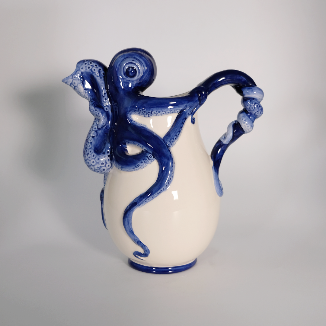 Blue Octopus Pitcher