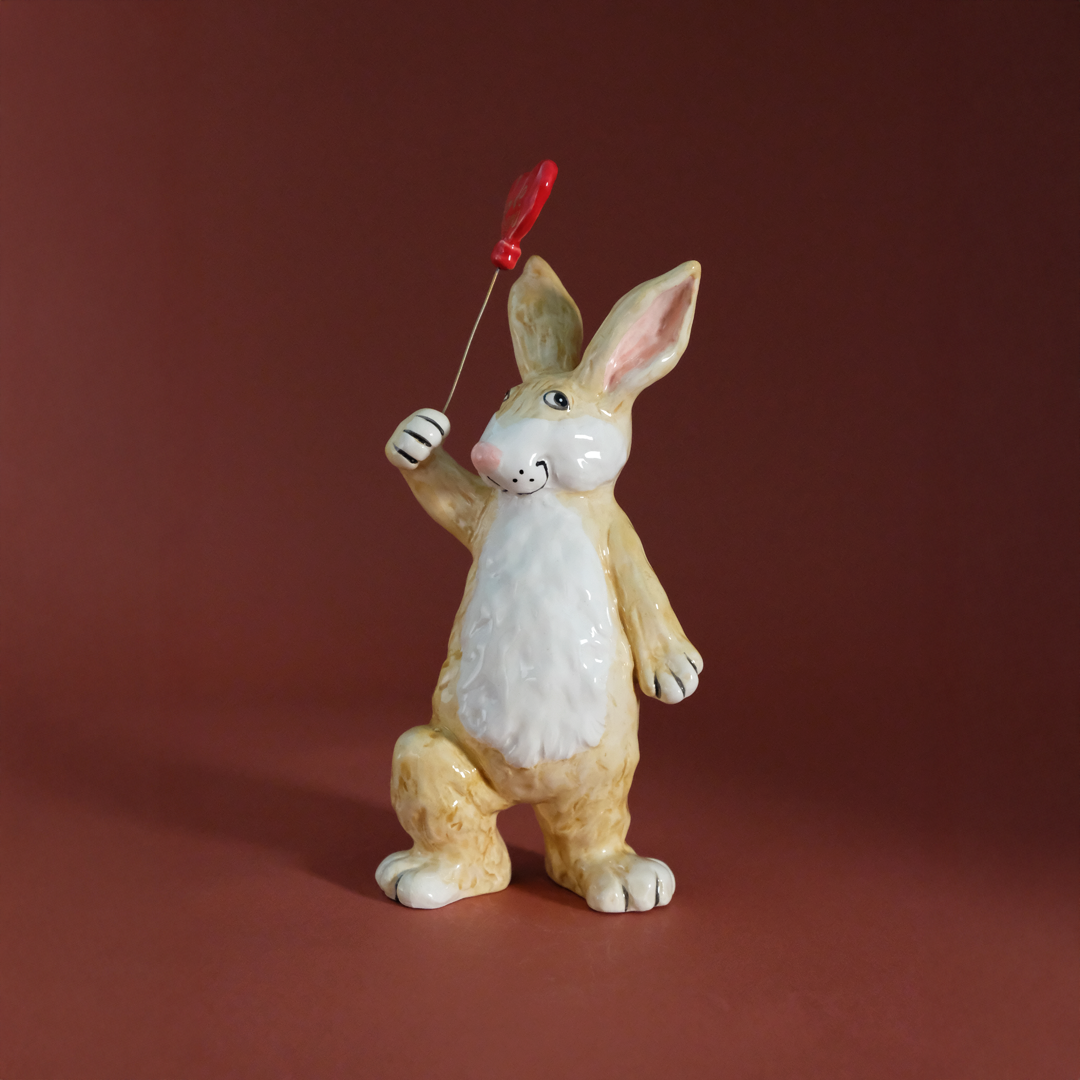 Clayworks Love Bunny Figurine