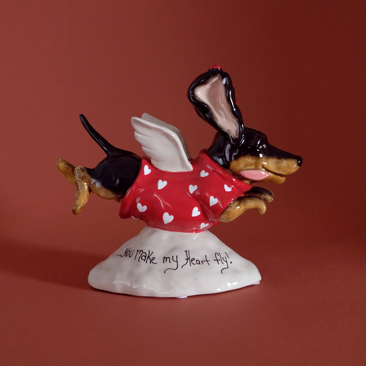 You Make My Heart Fly! Dog Figurine