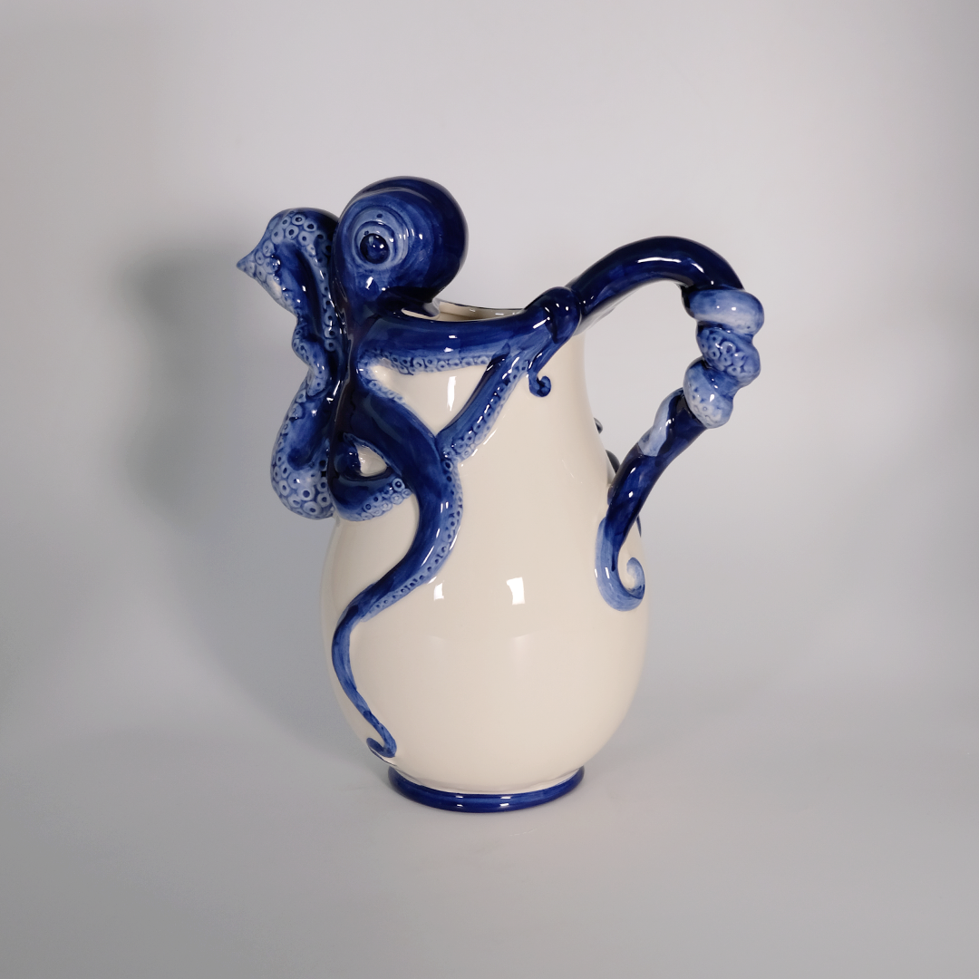 Blue Octopus Pitcher