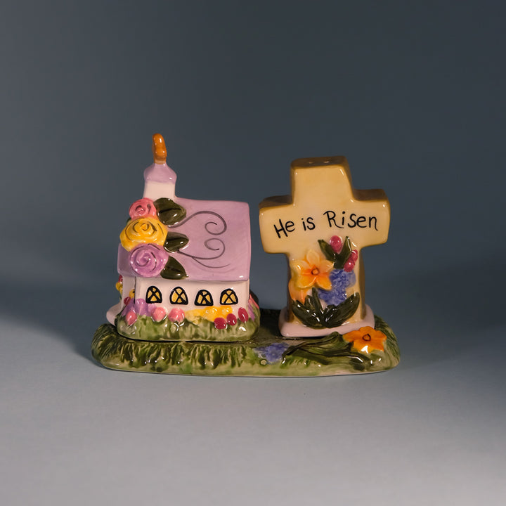 Cross and Church Salt & Pepper Set