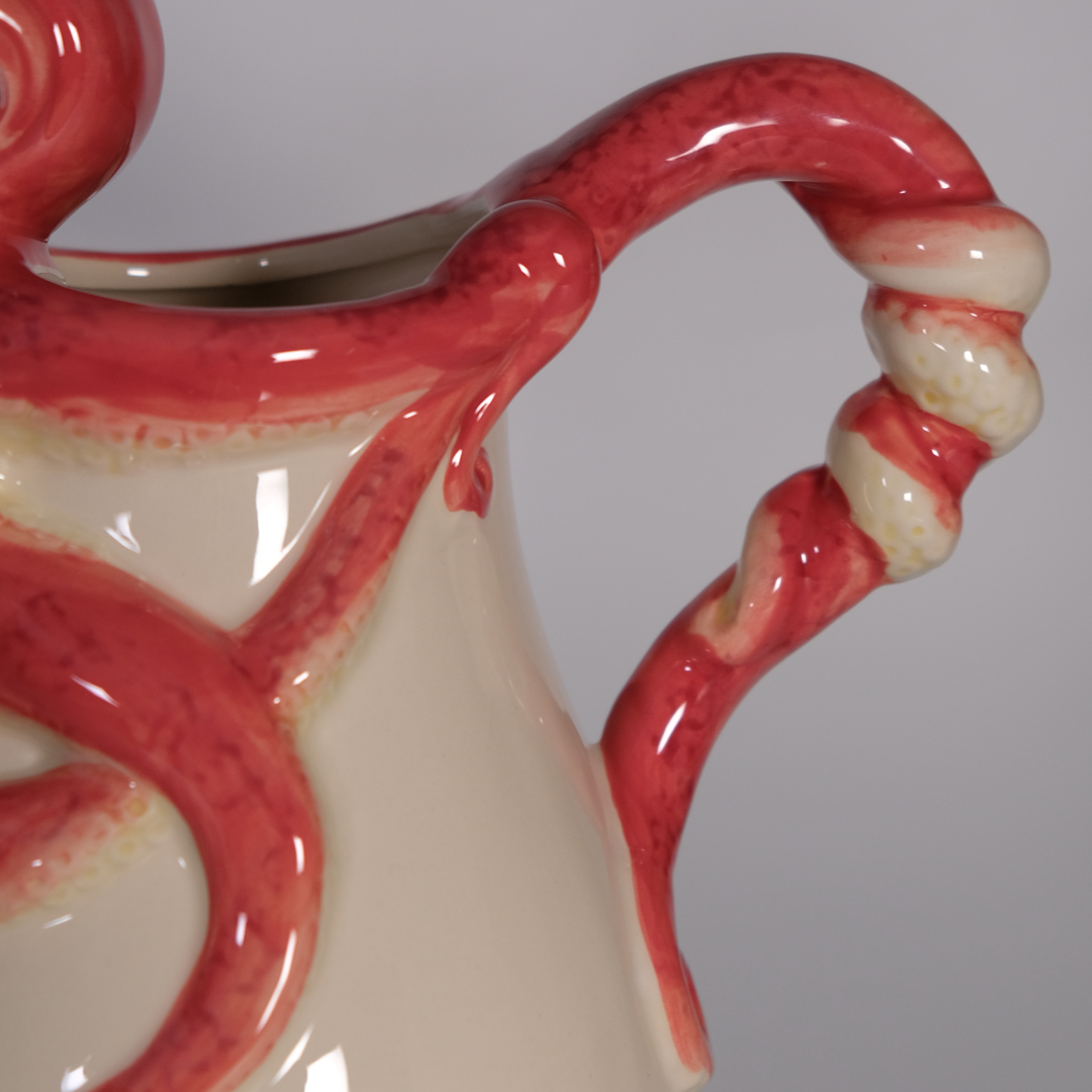 Red Octopus Pitcher