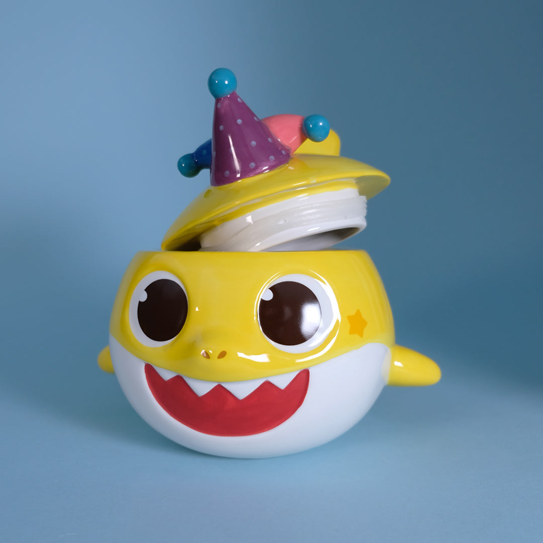 Spooky Baby Shark Family Figural Container