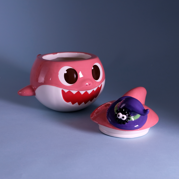 Spooky Mommy Shark Family Figural Container