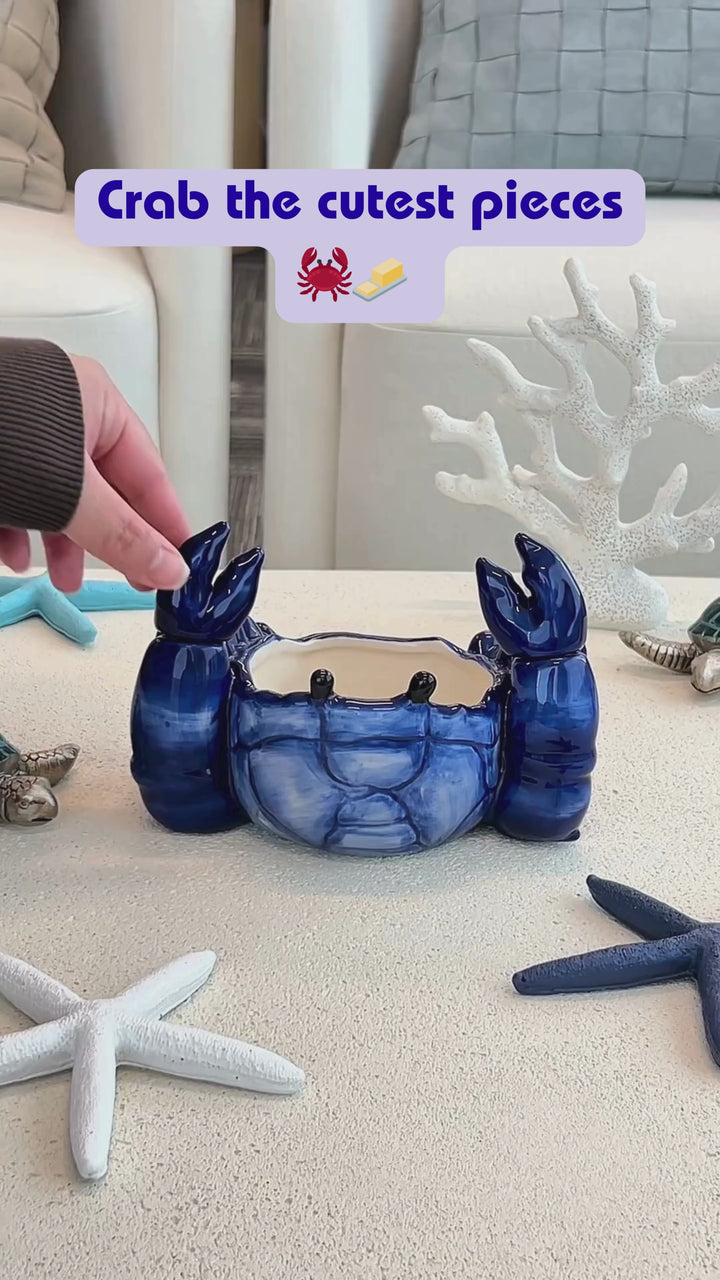 MAGIC SEA CRAB MUG - COBALT BLUE