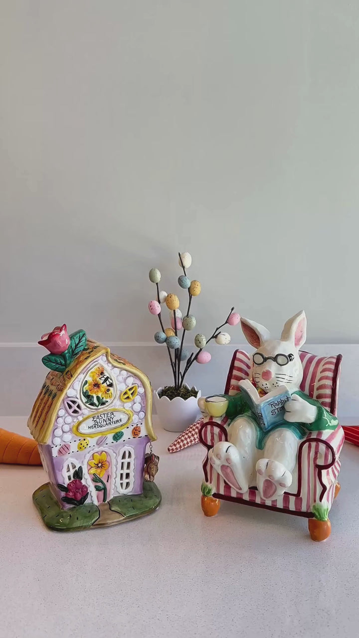 Clayworks Easter Bunny Headquarters Candle House