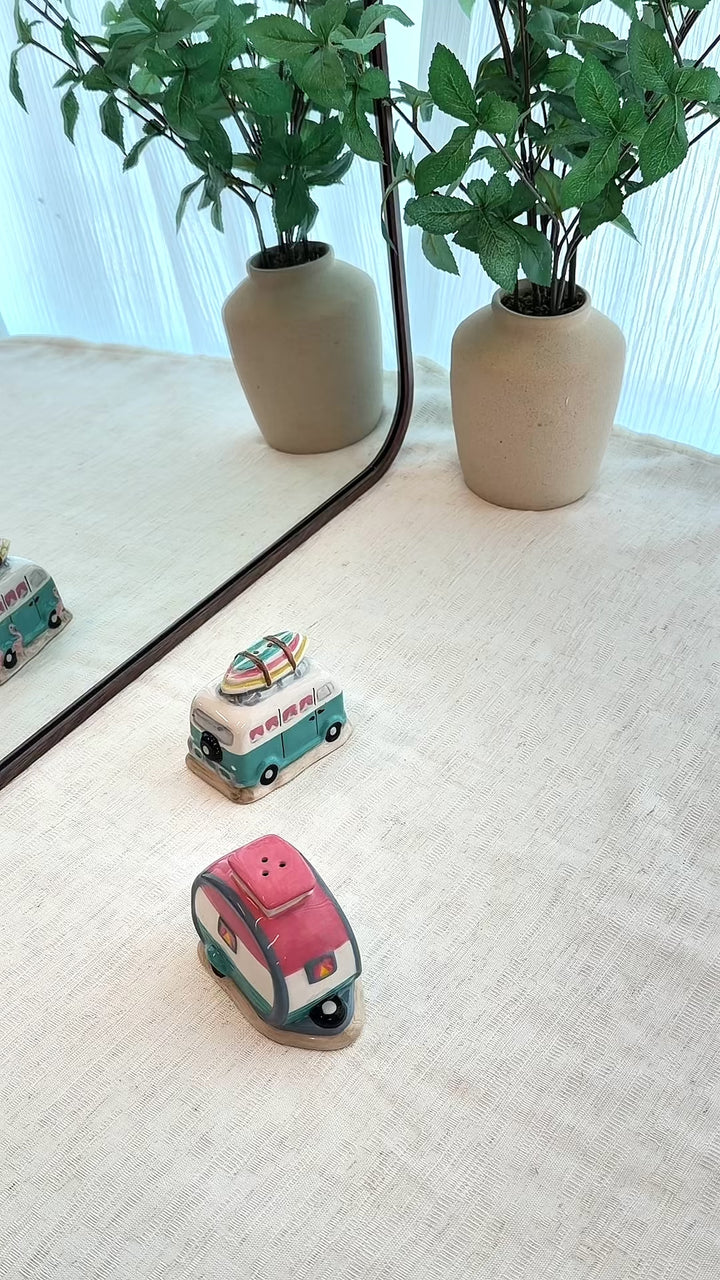 Flamingo Camper Salt & Pepper Set