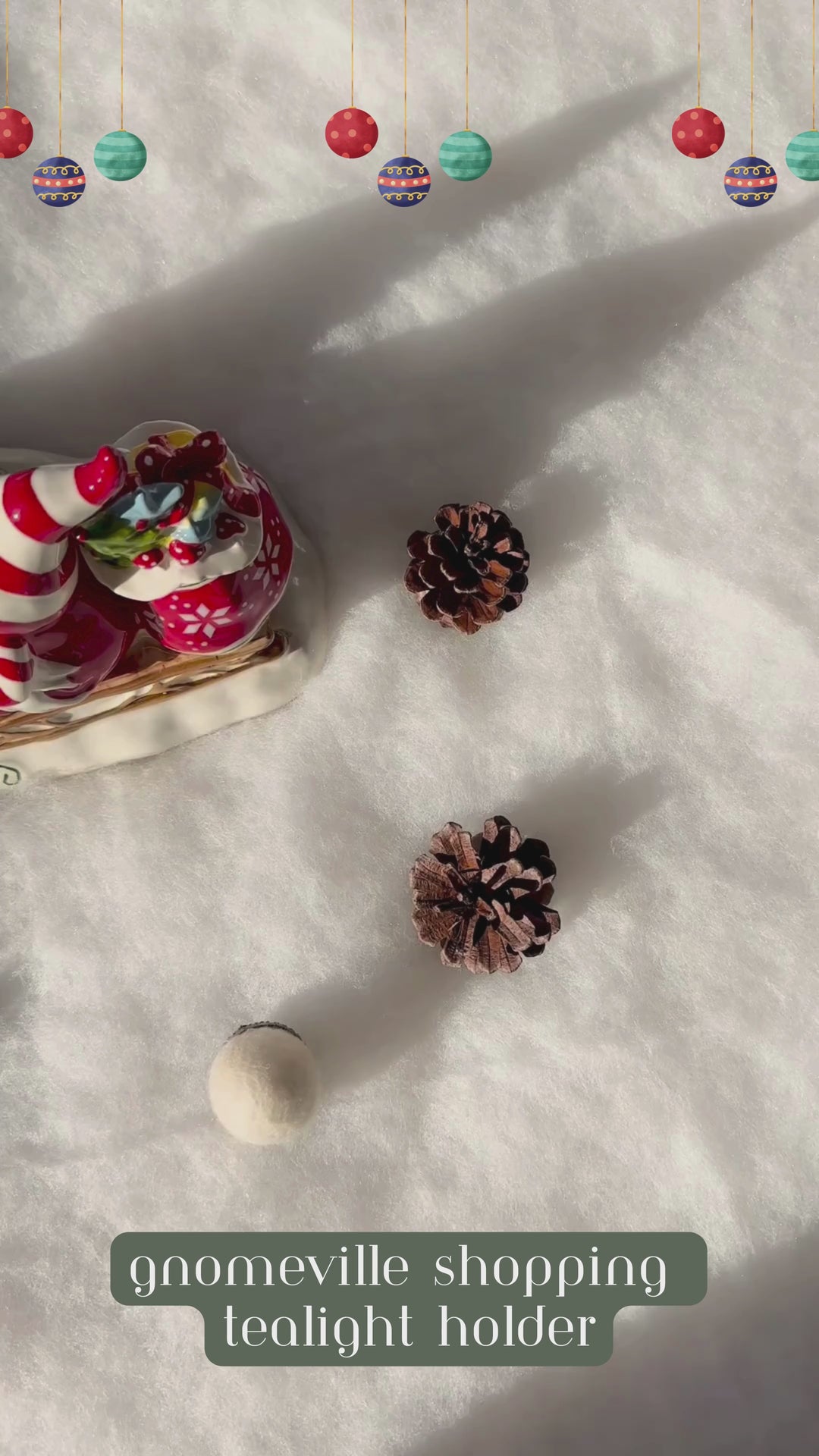 Gnomeville Shopping Tealight Holder