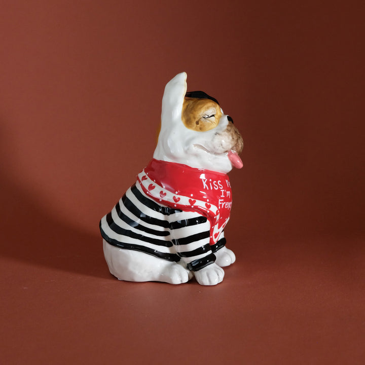 Black Stripe French Bulldog Figurine