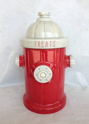 Fire Hydrant Treat Jar - Red
