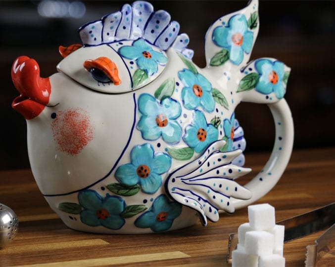 Flower Fish Teapot