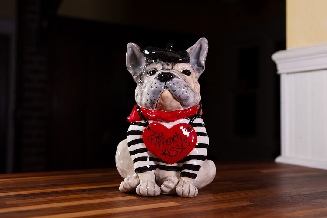 FREE FRENCH KISSES BULLDOG FIGURINE