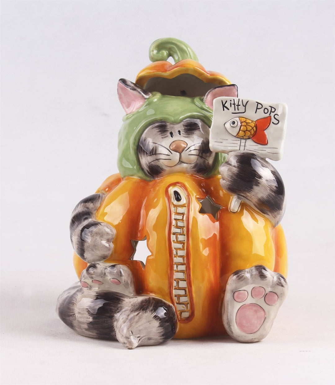 Pumpkin Cat Tealight Holder