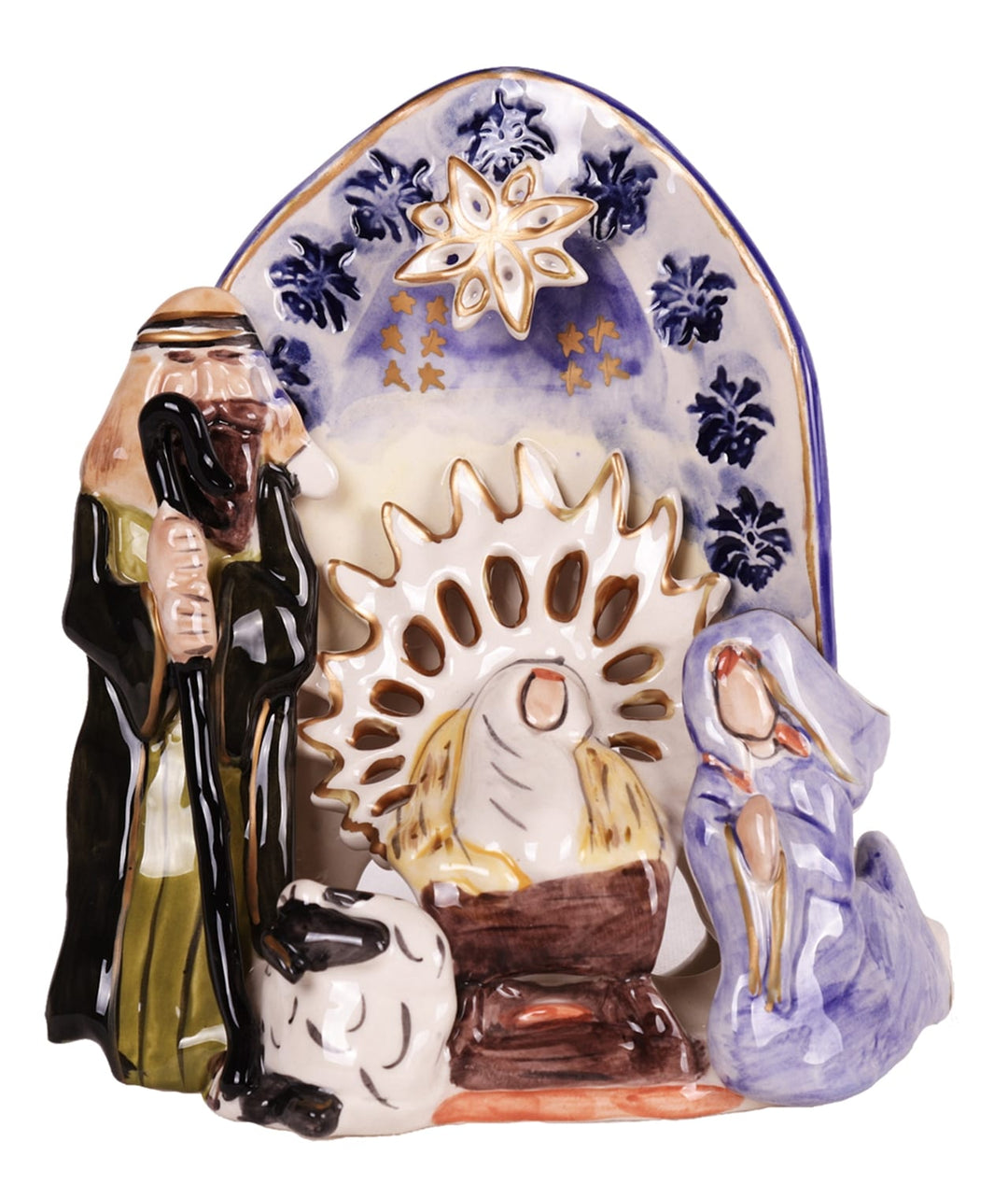 Traditional Nativity Tealight Holder