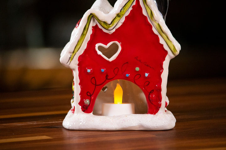 Happy Holiday Deer Candle House