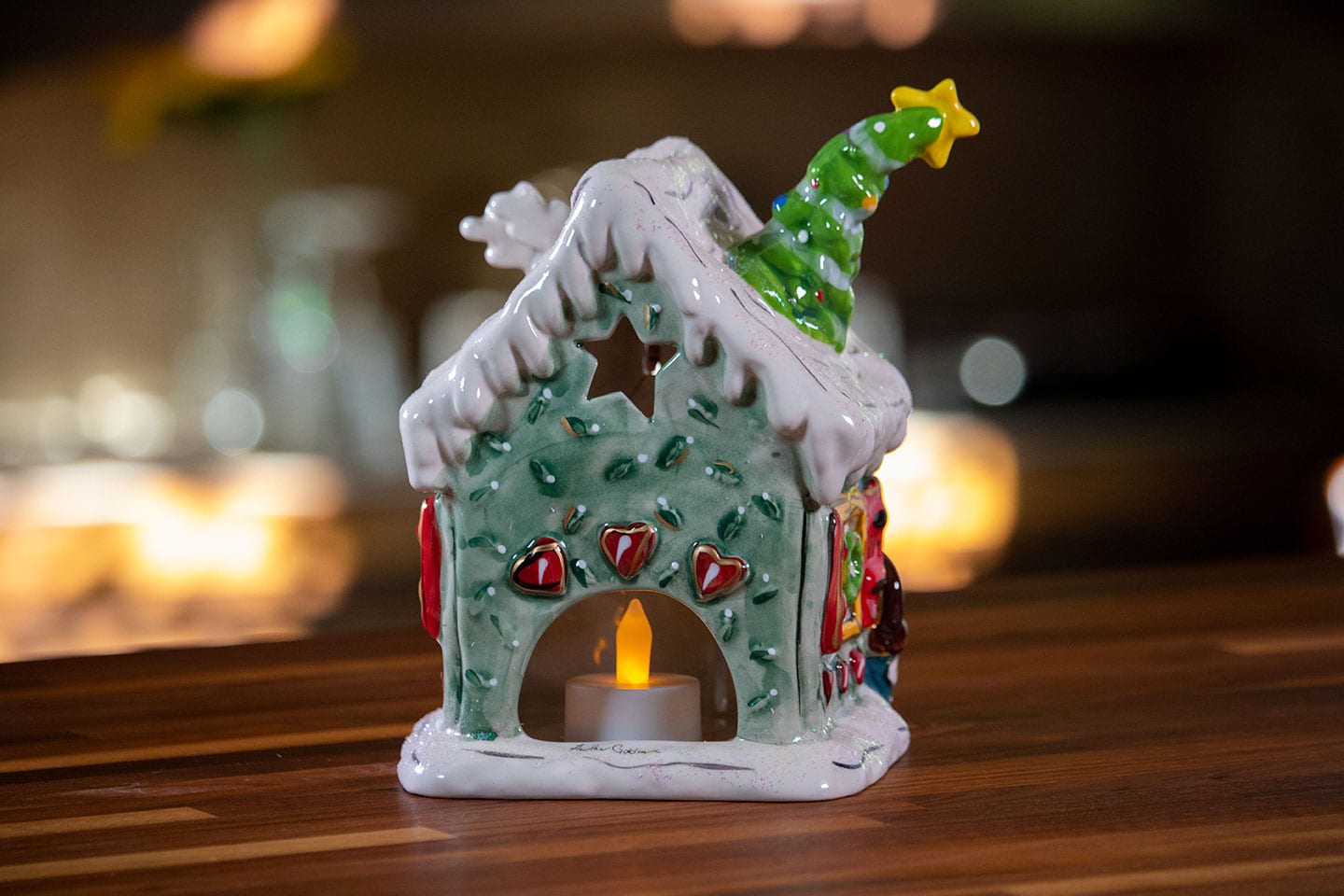 Reindeerville Tea hot Light Candle House