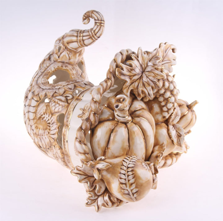 Bountiful Cornucopia Tealight with Gold