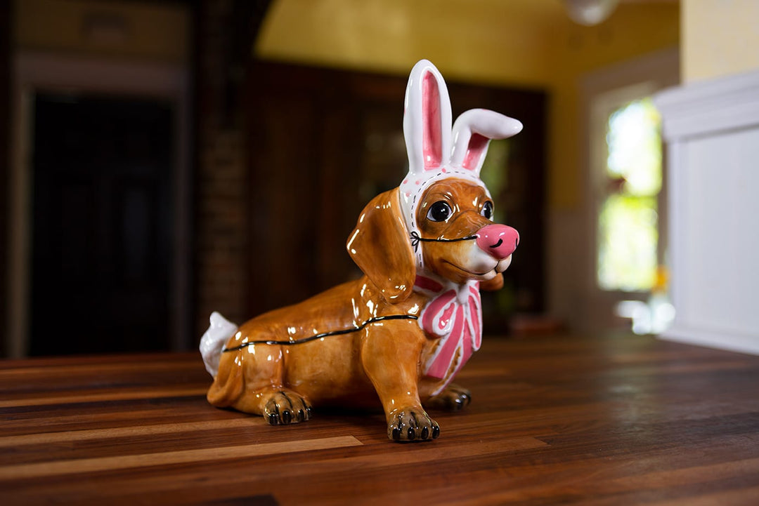 BUNNY DACHSHUND FIGURINE