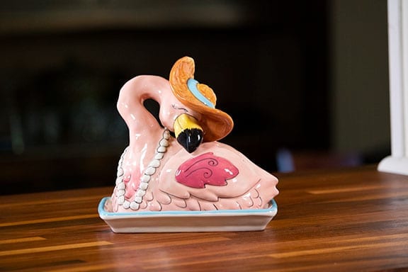 Flamingo Butter Dish