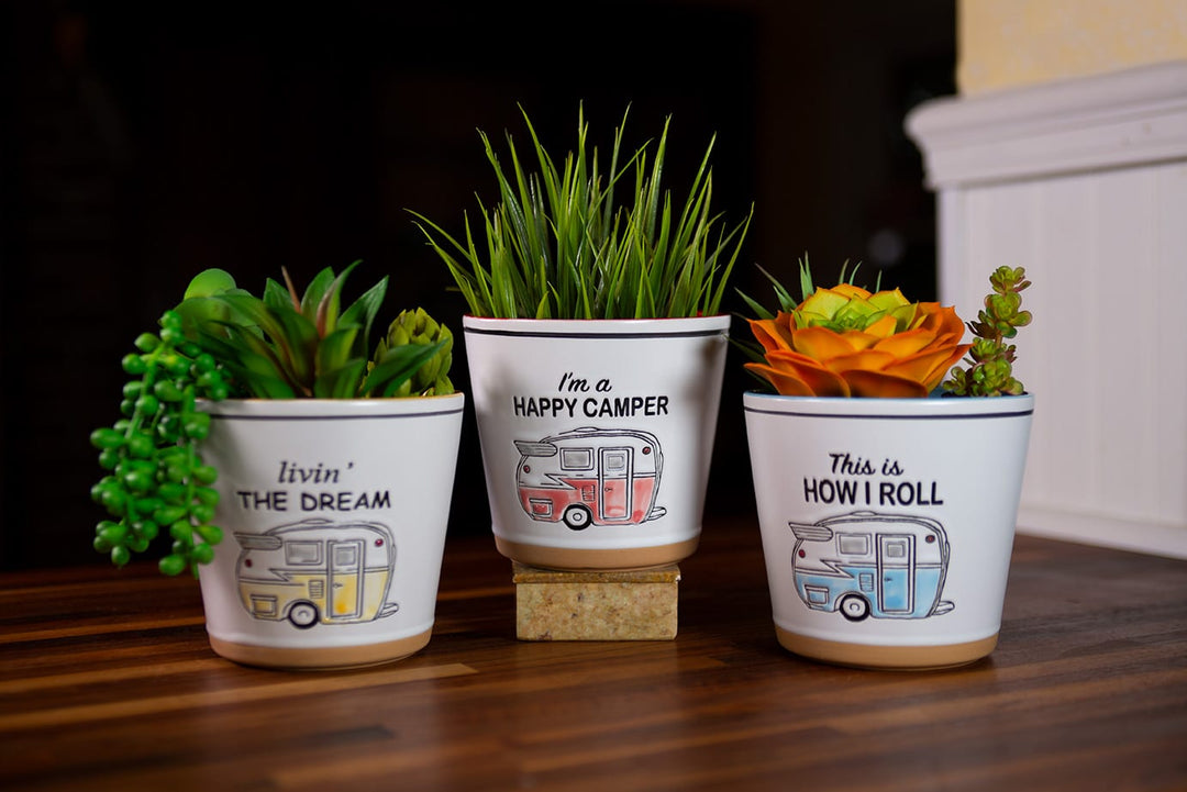 camper planter pot Camper Planters 5"