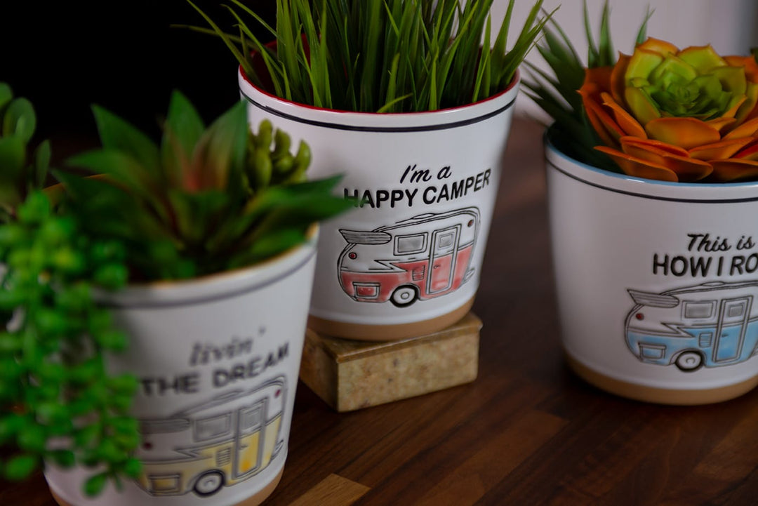 camper plant pot Camper Planters 5"
